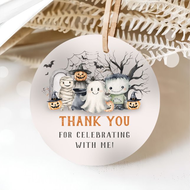 Spooktacular Kids Halloween Birthday Gåvor Etiketter (Skapare uppladdad)