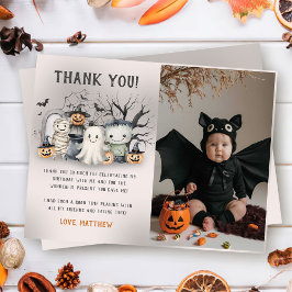 Spooktacular Kids Halloween Birthday Photo Tack Kort