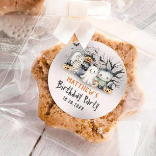 Spooktacular Kids Halloween Birthday Runt Klistermärke