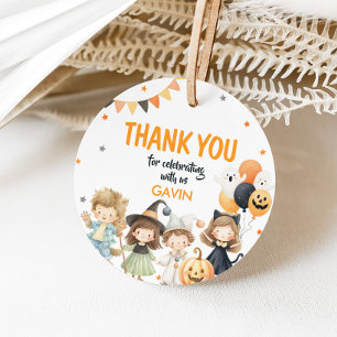 Spooktacular Monsters Halloween Costume Birthday Gåvor Etiketter