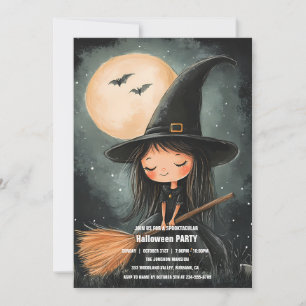 Spooktaculär Mörk Haunted House Halloween fest I Inbjudningar