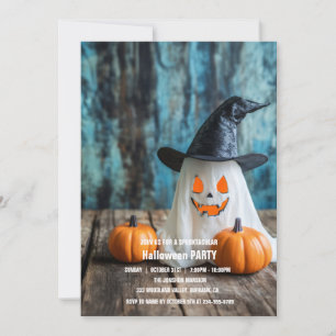 Spooktaculär Mörk Haunted House Halloween fest I Inbjudningar