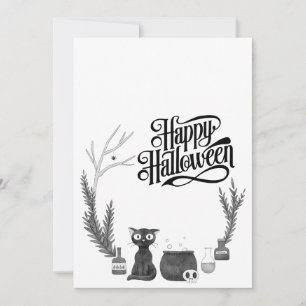 Spooktaculär Mörk Haunted House Halloween fest I Inbjudningar