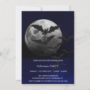 Spooktaculär Mörk Vintage Gothic Halloween fest Inbjudningar