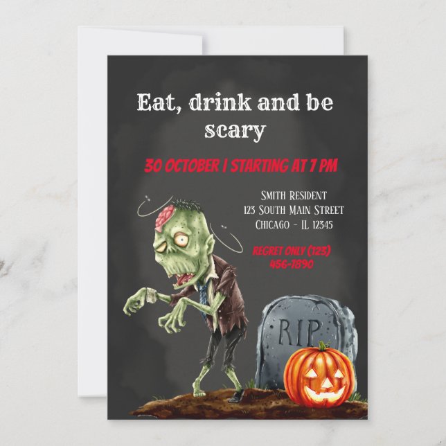 Spooktacular night inbjudningar (Framsida)