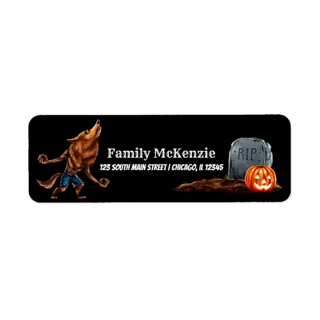 Spooktacular night returadress etikett (Framsidan)