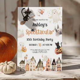 Spooktacular Party Halloween Birthday Inbjudningar
