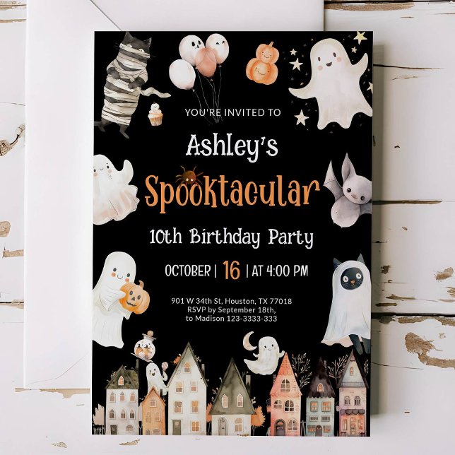 Spooktacular Party Halloween Inbjudningar (Skapare uppladdad)
