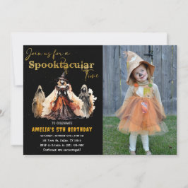 Spooktacular Party Halloween Witches Birthday Inbjudningar
