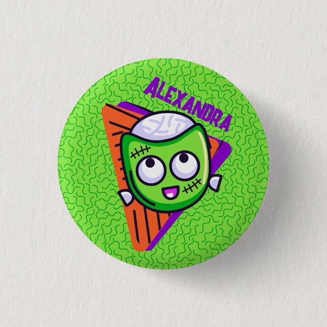 Spooktacular Personalized Zombie Button Knapp (Framsida)