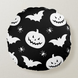 Spooktacular Round Halloween Pillow! Rund Kudde