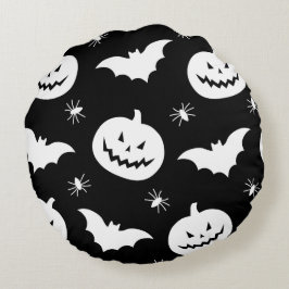 Spooktacular Round Halloween Pillow! Rund Kudde