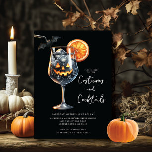 Spooktacular Sips Cocktail Halloween fest Inbjudningar