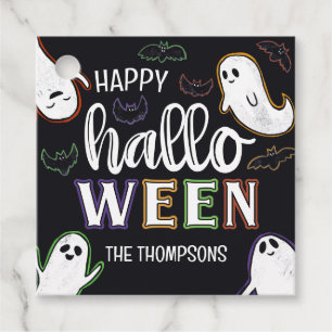 Spooktacular Spöken & Fladdermus Happy halloween Gåvor Etiketter