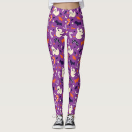Spooktacular Spöken Halloween Leggings