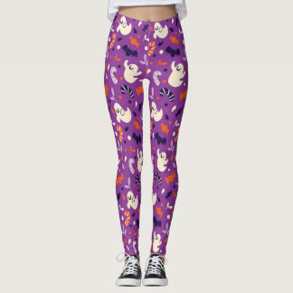 Spooktacular Spöken Halloween Leggings