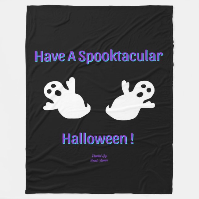 Spooktacular Spöken Large Fleece Blanket (Framsidan)