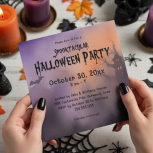 Spooktacular Spooky Night Halloween fest Inbjudningar