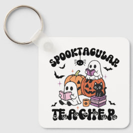 Spooktacular Teacher Cute Spöken Halloween Nyckelring