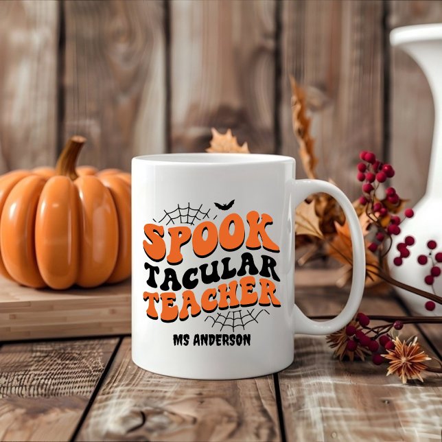 Spooktacular Teacher Halloween Fall Unique Gift Jumbo Mugg (Skapare uppladdad)