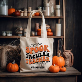 Spooktacular Teacher Halloween Fall Unique Gift Tygkasse