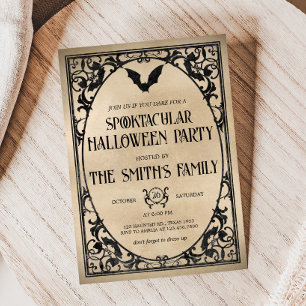 Spooktaculär Vintage Vuxen Halloween fest Inbjudningar