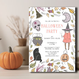 Spooktacular Witch Barn Halloween fest Inbjudningar