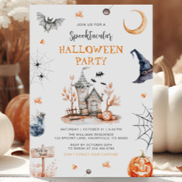 Spooktaculära Halloween fest i hemmet Inbjudningar