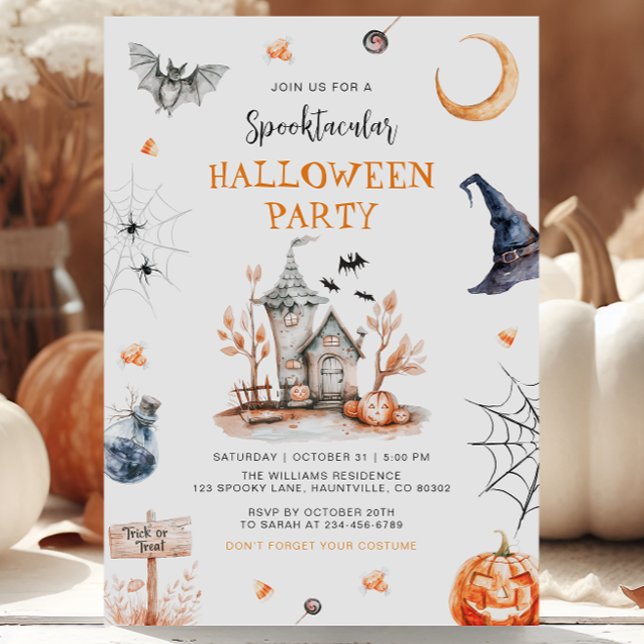 Spooktaculära Halloween fest i hemmet Inbjudningar (Skapare uppladdad)