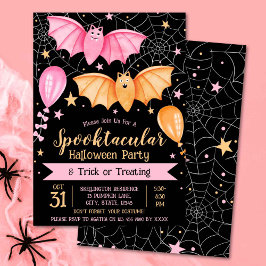 Spooktaculära Halloween fest och trick eller behan Inbjudningar