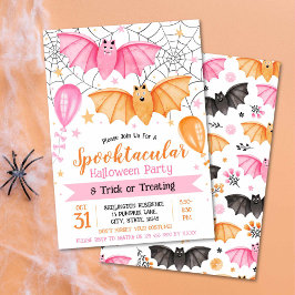 Spooktaculära Halloween fest och trick eller behan Inbjudningar