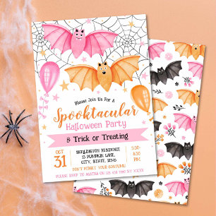 Spooktaculära Halloween fest och trick eller behan Inbjudningar