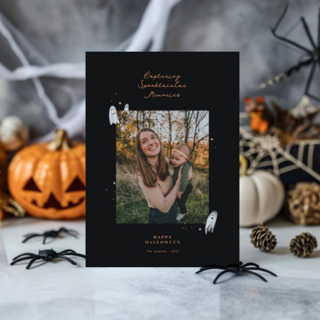 Spooktaculära minnen Hallloween Photo Hälsning Julkort (Skapare uppladdad)