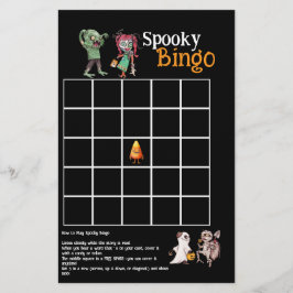 SpooktacularHalloween Bash Spooky Bingo Card Flygblad