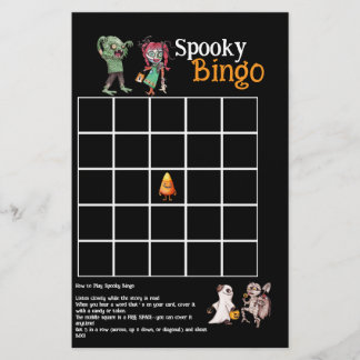 SpooktacularHalloween Bash Spooky Bingo Card Flygblad