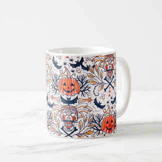 Spooktacularly Roligt Halloween Mönster Wraparound Kaffemugg