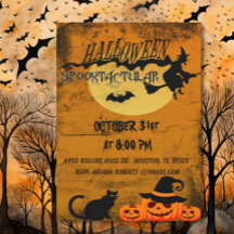 Spooktaculärt katt och beck Halloween fest