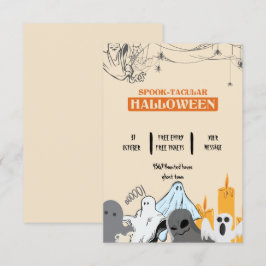 Spooktaculärt sött spöke Halloween fest Inbjudningar