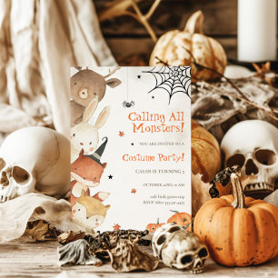 Spooktakulär Halloween-födelsedagsinbjudan Inbjudningar