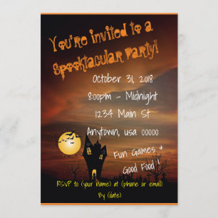 Spooktakulärt väster Halloween fest Inbjudningar
