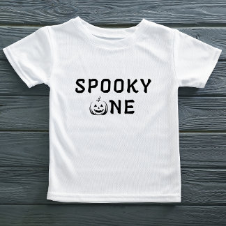 Spooky 1:a födelsedag Pumpkin Ansikte T Shirt