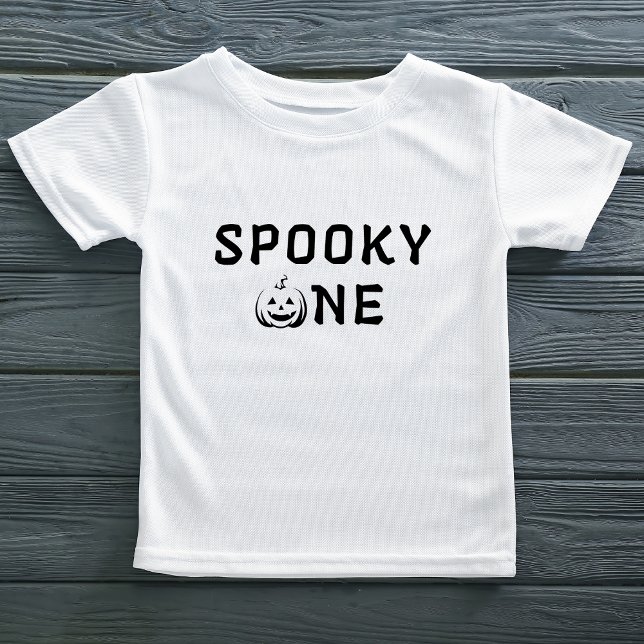 Spooky 1:a födelsedag Pumpkin Ansikte T Shirt (Skapare uppladdad)