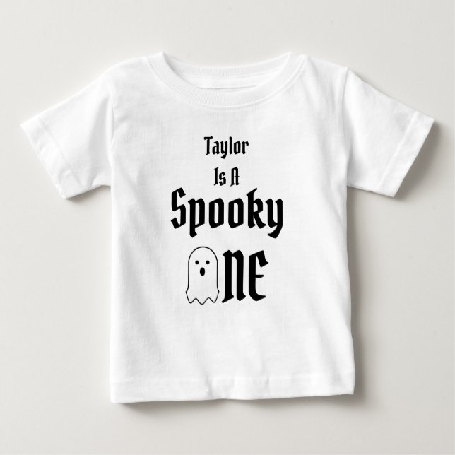 Spooky 1:a födelsedagen Baby T-Shirt (Framsida)