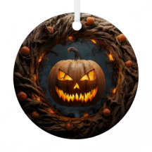 Spooky 3D Pumpkin Wand Halloween Ornament