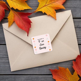 Spooky 4e födelsedagen fyrkantigt klistermärke