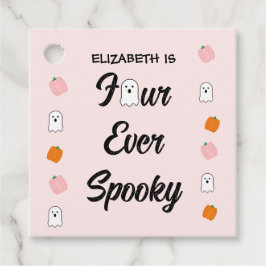 Spooky 4e födelsedagen gåvor etiketter