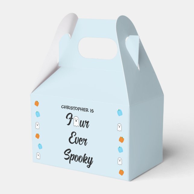 Spooky 4e födelsedagen presentaskar (Framsidan Sidan)