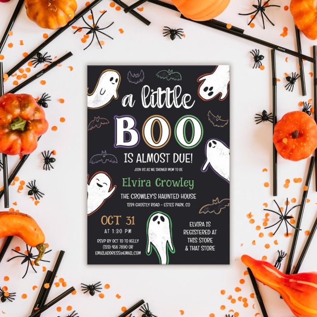Spooky A Little Boo Halloween Baby Shower Inbjudningar (Skapare uppladdad)