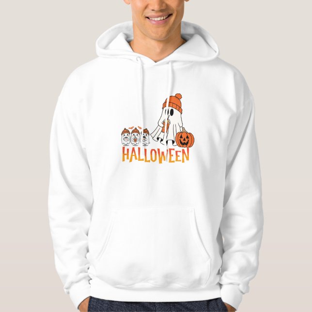 Spooky Aesthetic Halloween - Skeletons, Spöken & B Hoodie (Framsida)