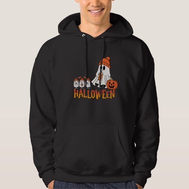 Spooky Aesthetic Halloween - Skeletons, Spöken & B Hoodie (Framsida)